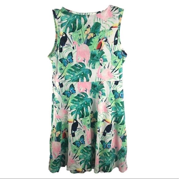 WONDER NATION TROPICAL PRINT SUMMER TANK DRESS XL NWOT - Picture 6 of 7